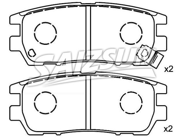 Bremsbelagsatz, Scheibenbremse Brake Pad Set:MB 389 572