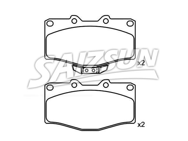 Bremsbelagsatz, Scheibenbremse Brake Pad Set:04465-35030