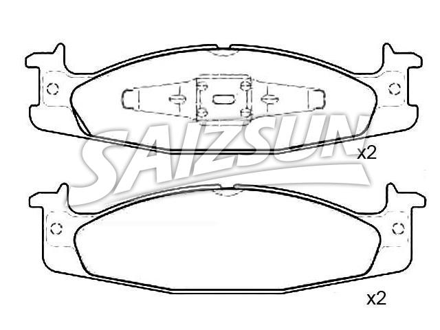 Bremsbelagsatz, Scheibenbremse Brake Pad Set:F4TZ-2001-A