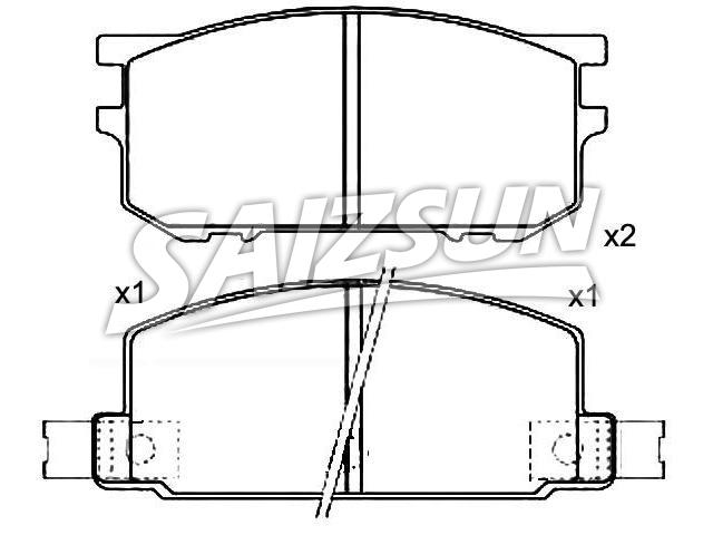 Bremsbelagsatz, Scheibenbremse Brake Pad Set:72519-1110