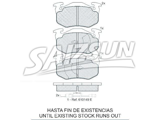 Bremsbelagsatz, Scheibenbremse Brake Pad Set:180375