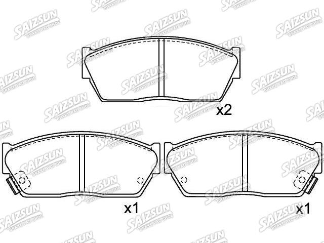 Bremsbelagsatz, Scheibenbremse Brake Pad Set:45022-SA0-681