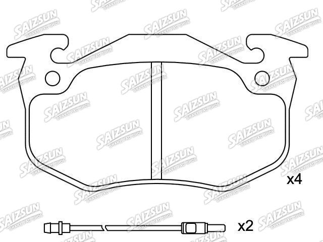 Bremsbelagsatz, Scheibenbremse Brake Pad Set:77 01 202 213