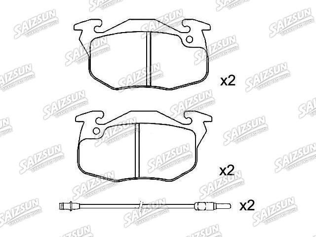 Bremsbelagsatz, Scheibenbremse Brake Pad Set:77 01 203 213