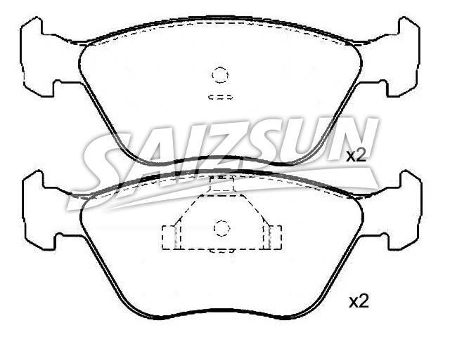Bremsbelagsatz, Scheibenbremse Brake Pad Set:V89BB-2K021-AC