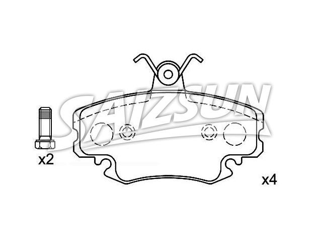 Bremsbelagsatz, Scheibenbremse Brake Pad Set:60 01 547 619