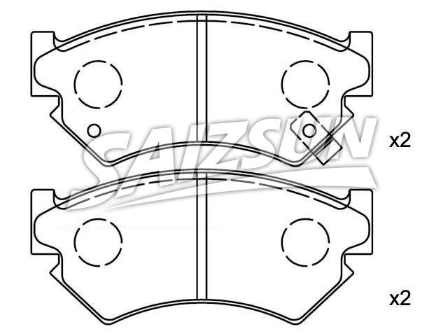 Bremsbelagsatz, Scheibenbremse Brake Pad Set:72519-3040