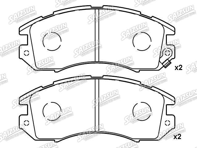 Bremsbelagsatz, Scheibenbremse Brake Pad Set:26296-AA000