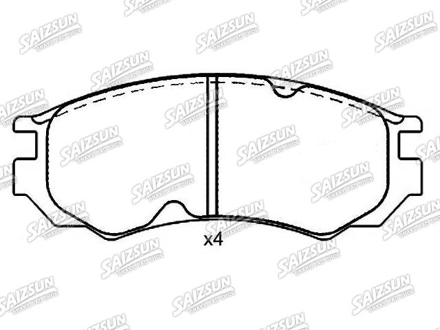Bremsbelagsatz, Scheibenbremse Brake Pad Set:41060-54C86