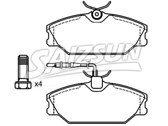 Bremsbelagsatz, Scheibenbremse Brake Pad Set:77 01 202 050