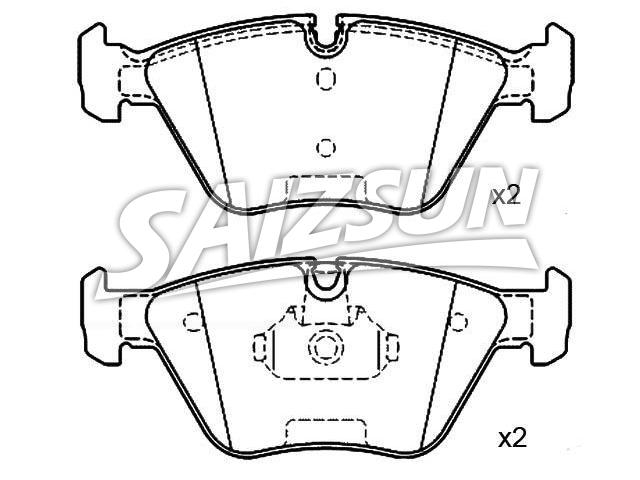 Bremsbelagsatz, Scheibenbremse Brake Pad Set:34 11 6 779 652