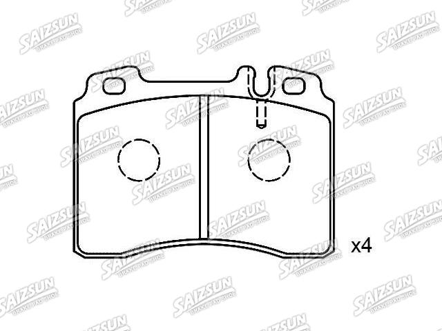 Bremsbelagsatz, Scheibenbremse Brake Pad Set:002 420 37 20