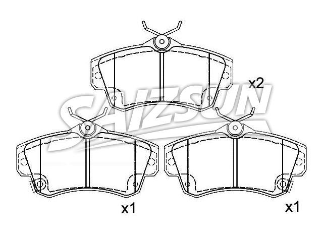 Bremsbelagsatz, Scheibenbremse Brake Pad Set:05017843AA