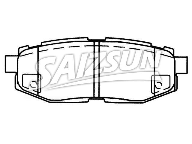 Bremsbelagsatz, Scheibenbremse Brake Pad Set:26696-XA000