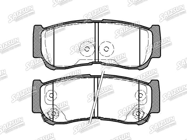Bremsbelagsatz, Scheibenbremse Brake Pad Set:58302-2BA20