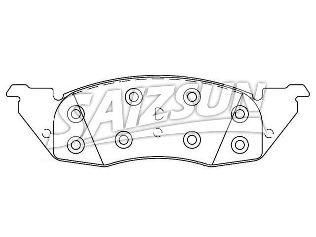 Bremsbelagsatz, Scheibenbremse Brake Pad Set:D593-7410A