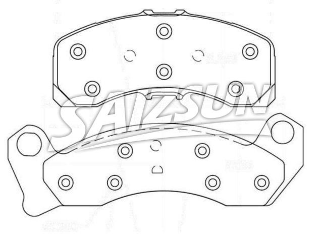 Bremsbelagsatz, Scheibenbremse Brake Pad Set:D9AZ-2001-E