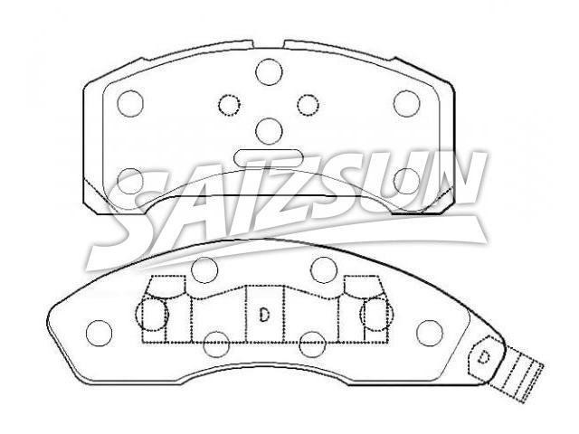 Bremsbelagsatz, Scheibenbremse Brake Pad Set:D9BZ 2001 H