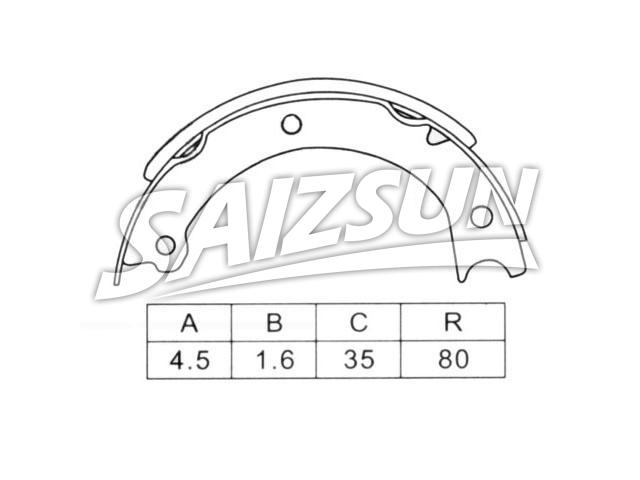 Bremsbackensatz Brake Shoe Set:36160-T1025