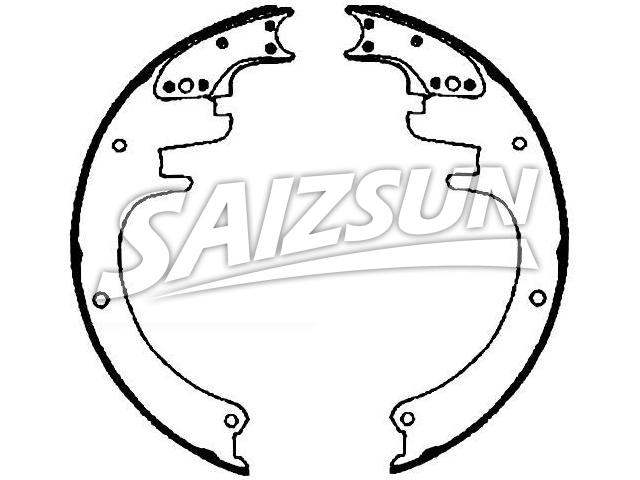 Bremsbackensatz Brake Shoe Set:418-2157T
