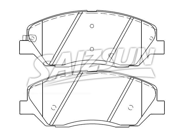 Bremsbelagsatz, Scheibenbremse Brake Pad Set:58101-0WA00