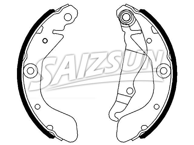 Bremsbackensatz Brake Shoe Set:95017074