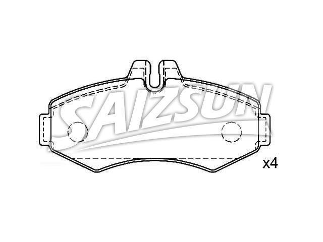 Bremsbelagsatz, Scheibenbremse Brake Pad Set:000 421 41 10