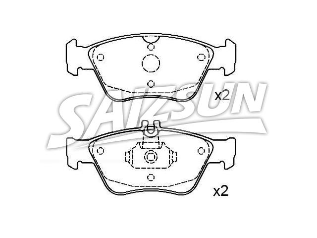 Bremsbelagsatz, Scheibenbremse Brake Pad Set:002 420 96 20
