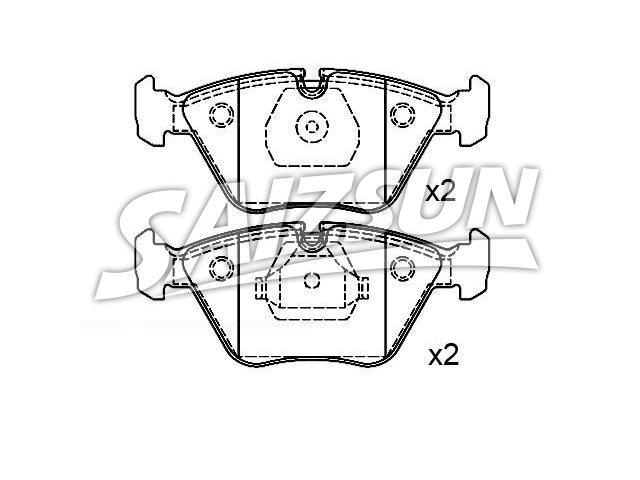 Bremsbelagsatz, Scheibenbremse Brake Pad Set:34 11 1 162 535