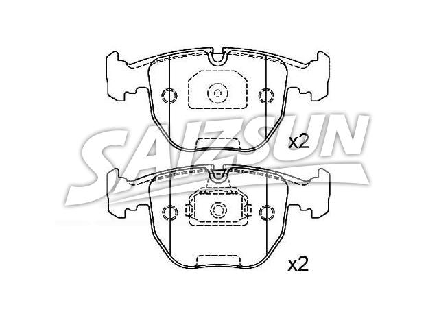 Bremsbelagsatz, Scheibenbremse Brake Pad Set:34 11 2 157 589