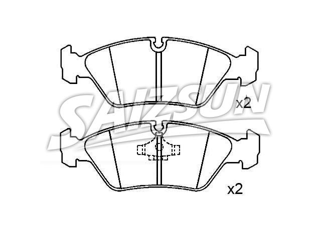 Bremsbelagsatz, Scheibenbremse Brake Pad Set:34 11 1 157 510