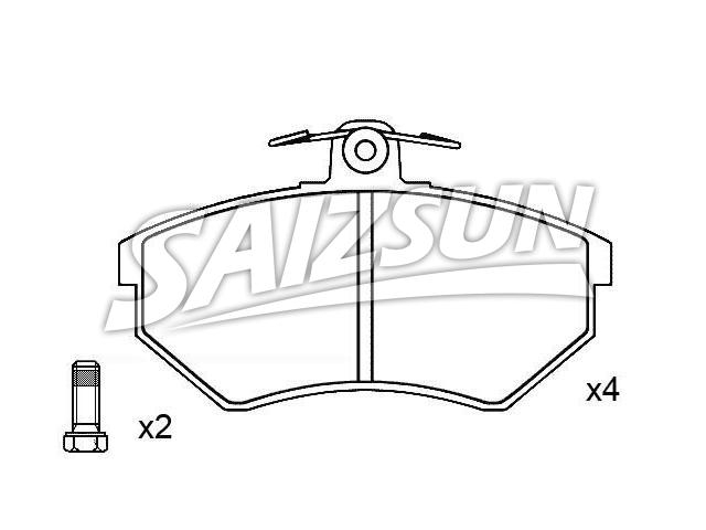 Bremsbelagsatz, Scheibenbremse Brake Pad Set:357 698 151 A