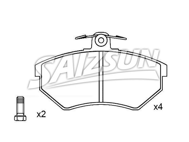 Bremsbelagsatz, Scheibenbremse Brake Pad Set:357 698 151 B