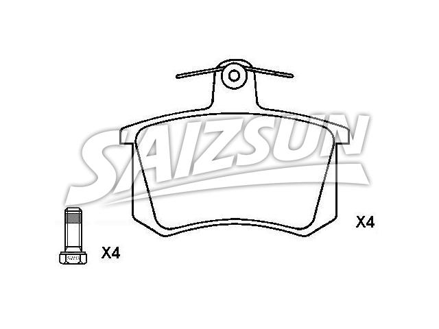Bremsbelagsatz, Scheibenbremse Brake Pad Set:4A0 698 451