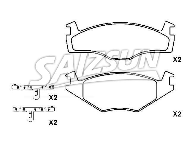 Bremsbelagsatz, Scheibenbremse Brake Pad Set:171 698 151 F