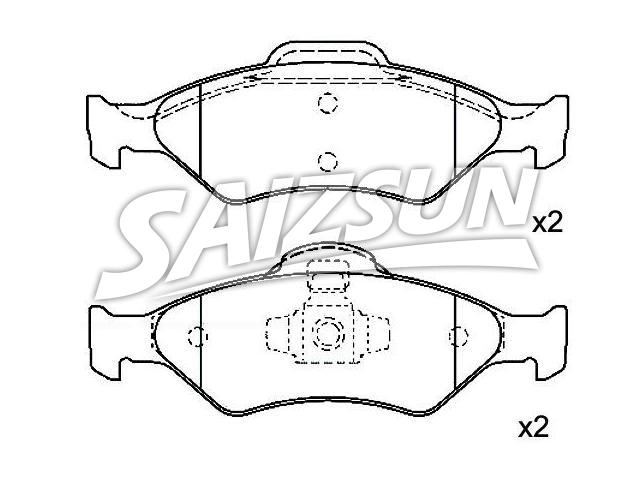 Bremsbelagsatz, Scheibenbremse Brake Pad Set:YS61-2K021-AA