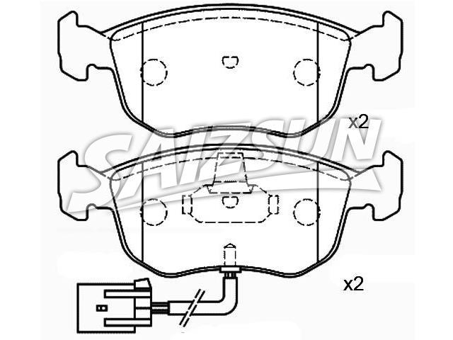 Bremsbelagsatz, Scheibenbremse Brake Pad Set:93BB-2K021-DC