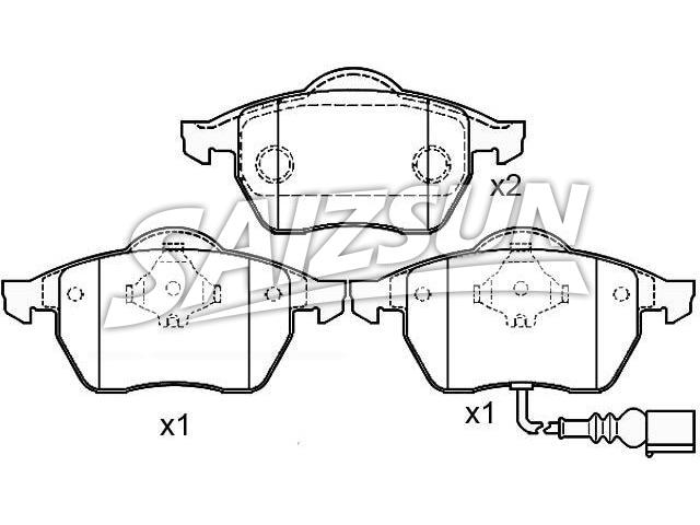Bremsbelagsatz, Scheibenbremse Brake Pad Set:8N0 698 151 A
