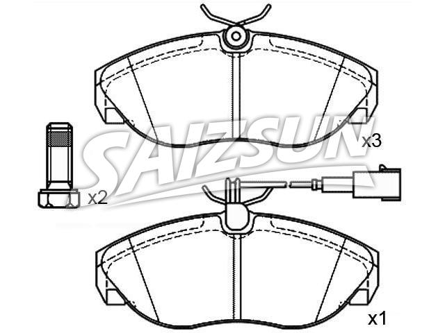 Bremsbelagsatz, Scheibenbremse Brake Pad Set:4252.27