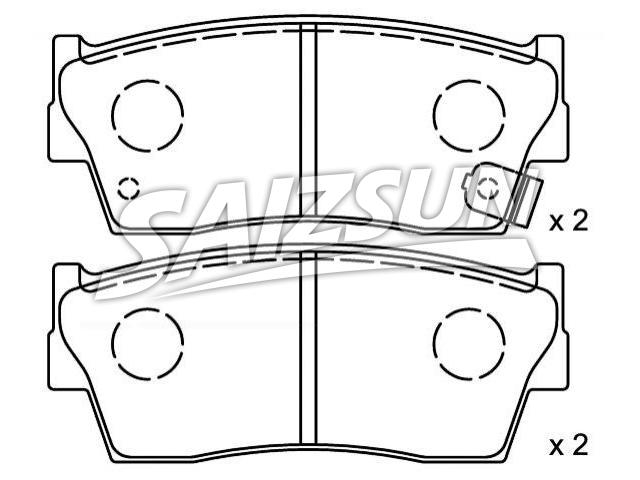 Bremsbelagsatz, Scheibenbremse Brake Pad Set:55200-60810