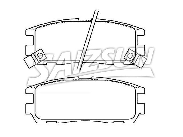 Bremsbelagsatz, Scheibenbremse Brake Pad Set:8-97070-080-0
