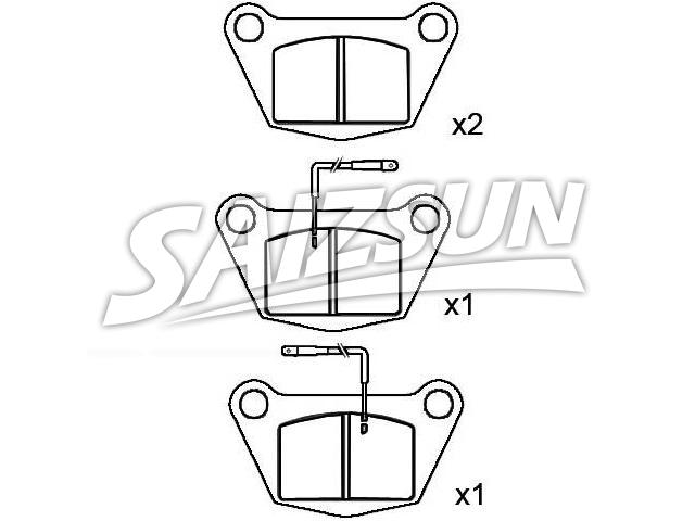 Bremsbelagsatz, Scheibenbremse Brake Pad Set:140361