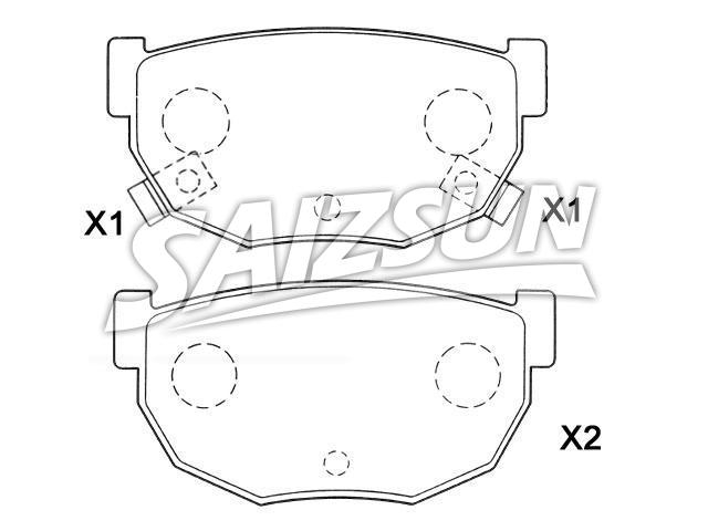 Bremsbelagsatz, Scheibenbremse Brake Pad Set:44060-35F90