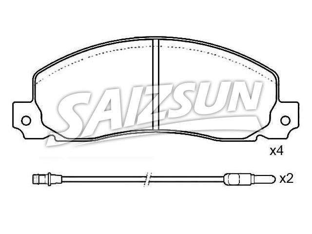 Bremsbelagsatz, Scheibenbremse Brake Pad Set:9129-D1902