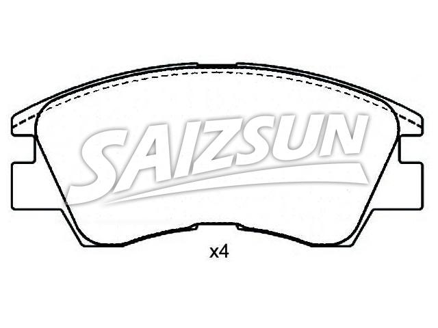 Bremsbelagsatz, Scheibenbremse Brake Pad Set:MR 162 522