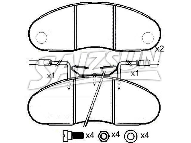 Bremsbelagsatz, Scheibenbremse Brake Pad Set:5001 834 527