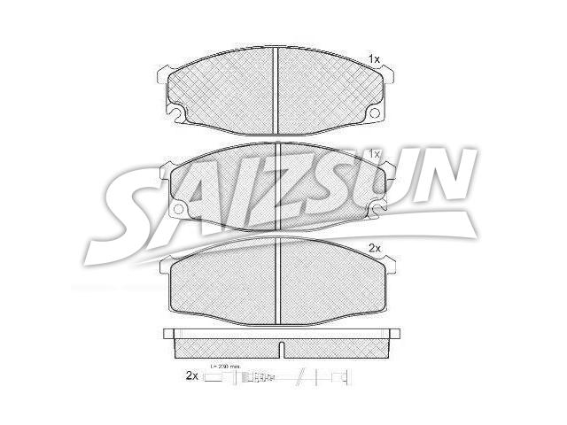 Bremsbelagsatz, Scheibenbremse Brake Pad Set:41060-21T90