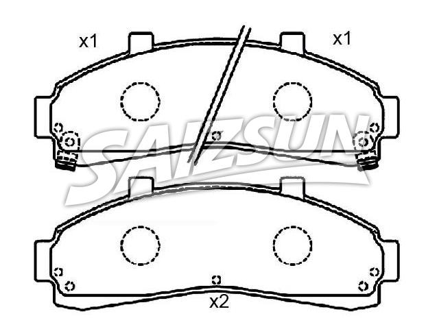 Bremsbelagsatz, Scheibenbremse Brake Pad Set:2L54-2001A