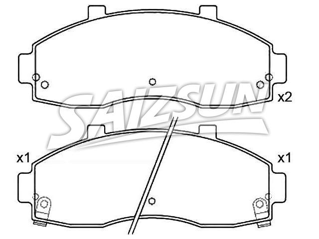 Bremsbelagsatz, Scheibenbremse Brake Pad Set:0K72A-33-28Z