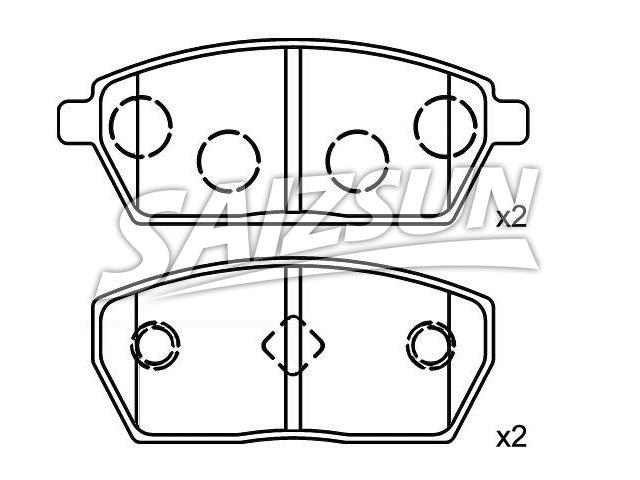 Bremsbelagsatz, Scheibenbremse Brake Pad Set:55200-62874